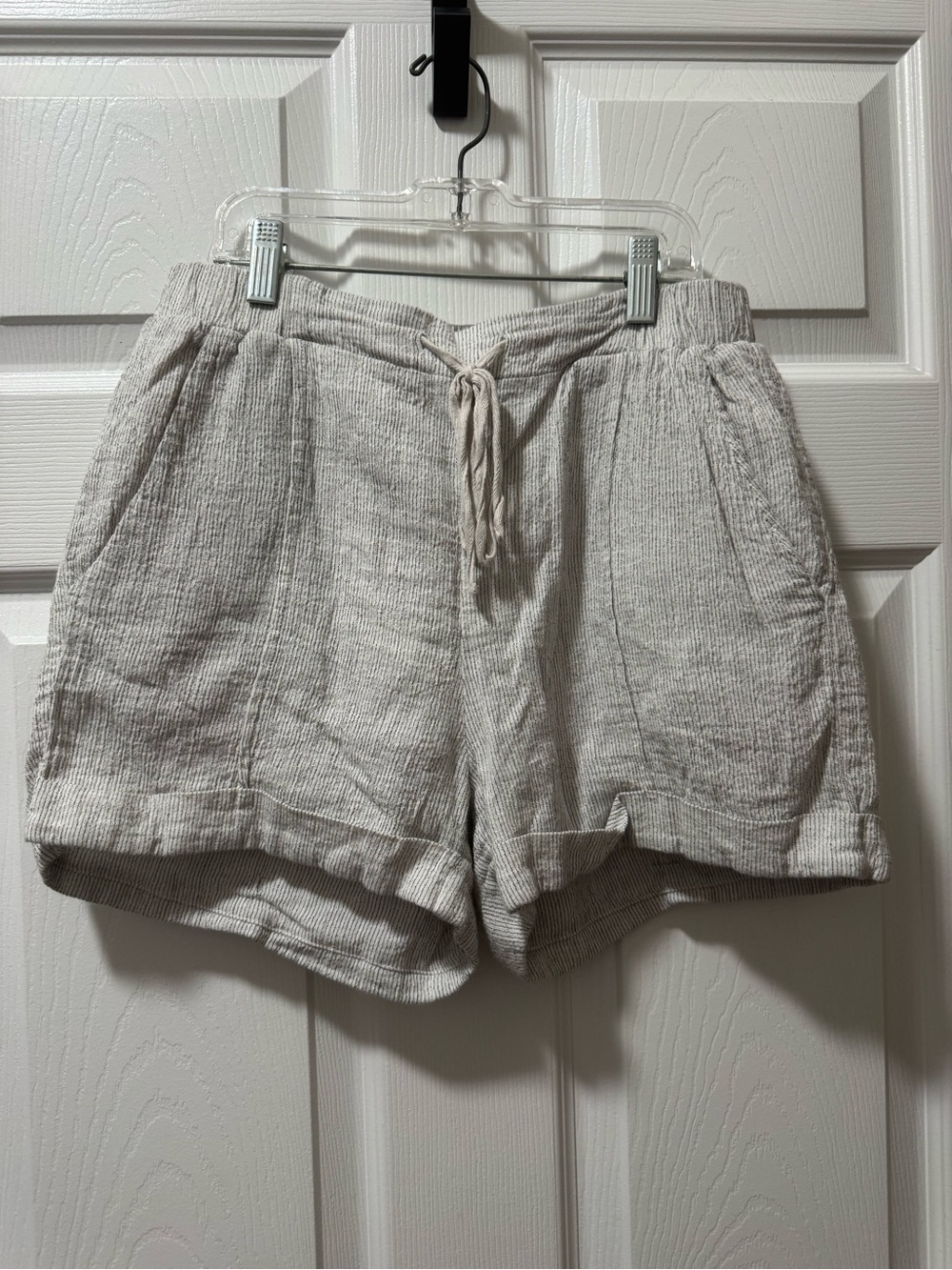 5/$30 Ellison Light Gray High Waist Knit Drawstring Shorts